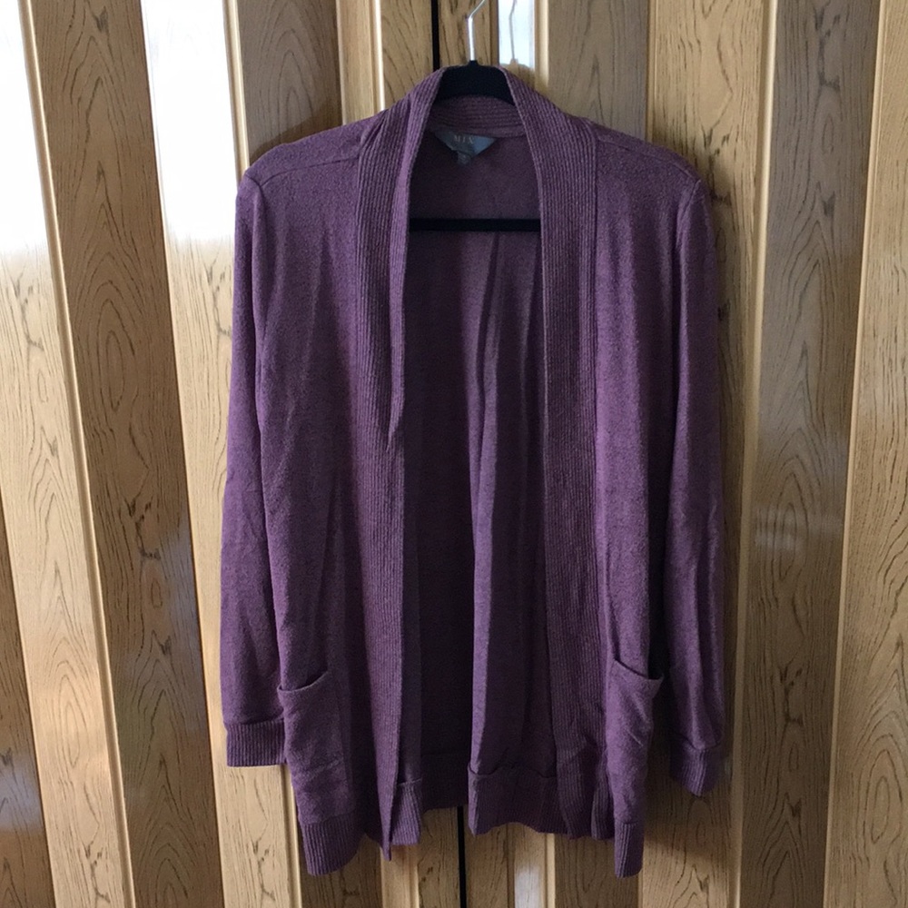 MARKET & SPRUCE Heather Brushed Cardigan, Size M